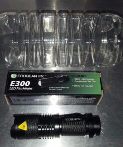 Small Pocket LED Tactical Flashlights - EcoGear FX E300 - 3 Light Modes, Adjustable Zoom, Water Resistant with Attached Belt Clip - Mini EDC Flashlight That Makes Great Gifts for Men 1 PACK 24 71FgBkVXnlL
