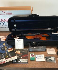 Bunnel Premier Violin Clearance Outfit 4/4 Full Size - Carrying Case and Accessories Included - Solid Maple Wood and Ebony Fittings By Kennedy Violins 4/4 (Full) 57 71FgZEi1gQL