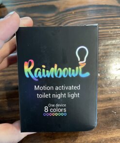RainBowl Toilet Bowl Night Light with Motion Sensor - Funny Mens Stocking Stuffers 2023 - Unique Cool Gadget - Gag Christmas Gift for Dad, Boyfriend, Husband - White Elephant Gifts Idea, Secret Santa 41 71FhFie9XPL