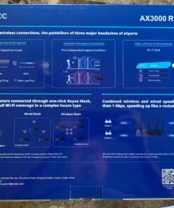 Reyee AX3000 Wi-Fi 6 Router, Dual Band Internet, 802.11ax Wireless, Coverage up to 3,000 Sq. Ft., Gigabit Wan Aggregation, WPA3, Smart VPN for Large Home (RG-E4), 2023 Release 81 71Fi4QvmvXL