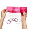 Miracle Face Erase 2 Pack Makeup Remover Face Cloths, Chemical-free, Microfiber, 6 Hair Ties (2 Count, Pink) 2 Count