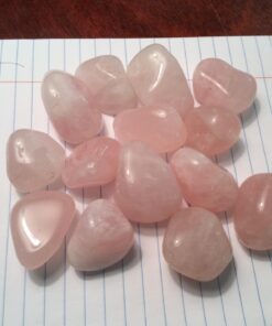Crystal Allies Materials: 1lb Bulk Tumbled Pink Rose Quartz Stones from Brazil - Large 1" Natural Polished Gemstone Supplies for Wicca, Reiki, and Energy Crystal HealingWholesale Lot 1 LB 26 71FjvgFbwCL
