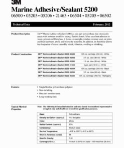 3M TALC Marine Adhesive Sealant 5200 (05203) Permanent Bonding and Sealing for Boats and RVs Above and Below the Waterline Waterproof Repair, White, 3 fl oz Tube 16 71FkCMbzxBL