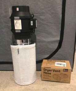 VIVOSUN Ventilation Kit 6 Inch 390 CFM Inline Duct Fan with 6" x 16"Carbon Filter Odor Control System with Australia Virgin Charcoal for Grow Tent Ventilation R6 w/ Carbon Filter 36 71FkmBeQ9jL