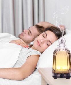 DOUDING Glass Essential Oil Diffuser Humidifier, Ultrasonic Aromatherapy Diffuser Cool Mist with Auto Shut-Off, 7 Colors Adjustable Diffuser for Home, Bedroom, Office, Yoga, 120ml(White Base) White Base 26 71FkyWwApL