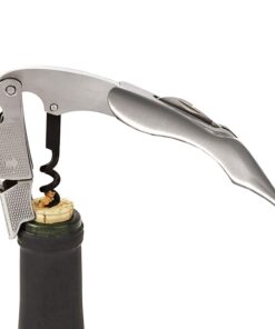 True Sommelier Waiter's Corkscrew - Professional Wine Bottle Opener, Wine Accessories, Gift for Wine Lovers, Stainless Steel - Set of 1, Silver 18 71Fl77McEqL
