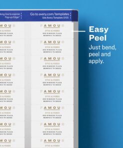 Avery Printable Return Address Labels with Sure Feed, 2/3" x 1-3/4", Matte Clear, 600 Blank Mailing Labels (18695) 9 71FljF8iVfL