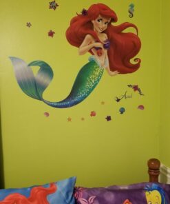 RoomMates RMK2360GM The Little Mermaid Ariel Peel and Stick Giant Wall Decals Pack of 1 Multicolor 19 71FlpTYbDmL