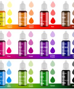 Food Coloring Set - 12 Food Grade Vibrant Food Dye Cherrysea Tasteless Liquid Color for Cake Decorating, Baking, Easter Egg, Icing, Fondant, Cooking, Slime Making DIY Supplies Kit - 0.35 Fl. oz (10 ml)/Bottles 0.35 Fl Oz (Pack of 12) 25 71FlrUW5u0L