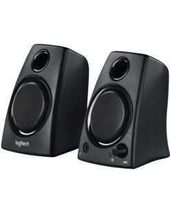 Logitech Z130 PC Speakers, Full Stereo Sound, Strong Bass, 3.5mm Audio Input, Headphone Jack, Volume Controls, Computer/TV/Smartphone/Tablet - Black Speaker 24 71FnUZf skL