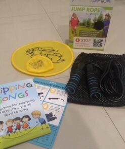 2 Pack Jump Rope for Kids - Easily Adjustable with Anti-Slip Handles, Plus 2 Activity Books PVC 17 71FnbXWmalL