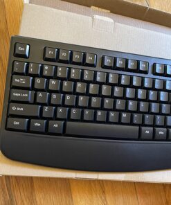 Wireless Keyboard and Mouse Combo, Full-Sized 2.4GHz Wireless Keyboard with Comfortable Palm Rest and Optical Wireless Mouse for Windows, Mac OS PC/Desktops/Computer/Laptops Black 40 71FoK2 JwuL