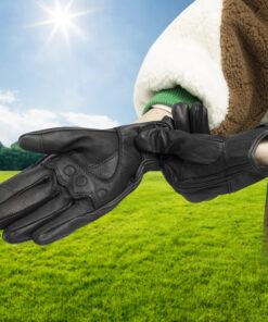 FXC Touch Screen Full Finger Motorcycle Leather Gloves Men's Premium Protective Motorbike Large 30 71FoPQ0uxBL