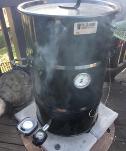 Pit Barrel Cooker Classic Package - 18.5 Inch Drum Smoker | Porcelain Coated Steel BBQ Grill | Includes 8 Hooks, 2 Hanging Rods, Grill Grate and More 87 71FojaXmd L