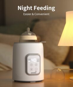 Bottle Warmer, GROWNSY 8-in-1 Fast Baby Milk Warmer with Timer for Breastmilk or Formula, Accurate Temperature Control, with Defrost, Sterili-zing, Keep, Heat Baby Food Jars Function Gray 29 71Fok4bXbDL