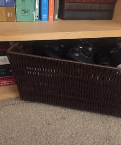 Whitmor Rattique Java Set of 3 Pieces Storage Baskets -Small (8.5"x11.4"x5.5"), Medium (9.8"x13"x6") and Large (11.4"x14.6"x6.5") 28 71FolqzBe1L