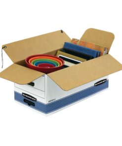 Bankers Box STOR/FILE Medium-Duty Storage Boxes, FastFold, String and Button, Letter, Case of 12 (00704) 12-Pack 10 71FoqlDazL