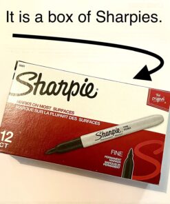 Sharpie Permanent Markers, Fine Point, Black, 12 Count 35 71FpqOuC8lL