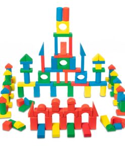 Melissa & Doug Wooden Building Block Set - 200 Blocks in 4 Colors and 9 Shapes 16 71Fq7XH3aL