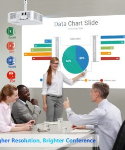 Full HD Native 1080P WiFi Bluetooth Projector, 16000LM 450" Display Support 4K Movie Projector, High Brightness for Home Theater and Business, Compatible with iOS/Android/TV Stick/PS4/HDMI/PPT F109 10 71FqIXuJ L