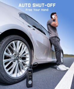 Fanttik X8 APEX™ Tire Inflator Portable Air Compressor, 2X Faster Inflation, 150PSI Cordless with LCD Dual Screen, Suitable for MPV, Cars, E-Bikes, Motorcycles, For Up to 26.3 Inch Tires Black Standard Package 27 71Fqds8GiWL