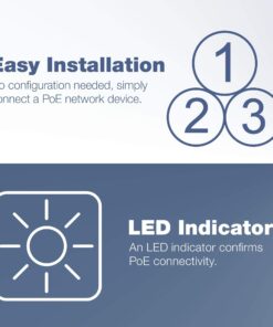 TRENDnet Gigabit Power Over Ethernet Plus Injector, Converts Non-Poe Gigabit To Poe+ Or PoE Gigabit, Supplies PoE (15.4W) Or PoE+ (30W) Power Network Distances Up To 100M (328 ft.), Black, TPE-115GI 1 18 71Fr4fq2OjL