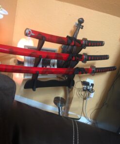 Master Cutlery 3 Piece Marble Red Katana Sword Set 33 71FrCXkrzJL