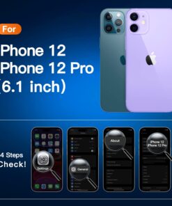 Alternative view of CANSHN Clear Protective for iPhone 12 Case/iPhone 12 Pro Case [Military Drop Protection] Not Yellowing Shockproof Cover Bumpers Slim Thin Phone Case for iPhone 12/12 Pro