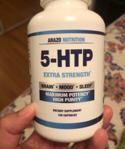 Arazo Nutrition 5-HTP 200 MG Plus Calcium for Mood, Sleep – Supports Calm and Relaxed Mood – 99% High Purity – 120 Capsules 33 71Frhei7LFL