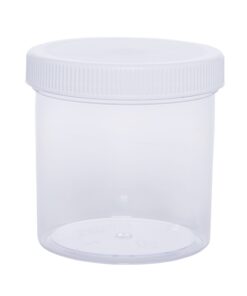 Clear Plastic Storage Jars 6oz (12 Pack) - Air Tight Container, and Refillable Organizer Container with White Lids, Perfect for Makeup, DIY Crafts, Gifts, Spices 12 71FrrPWMLVL