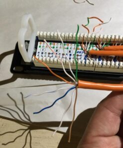 TRENDnet 24-Port Cat5-5e RJ-45 UTP Unshielded Patch Panel, Wallmount or Rackmount, 100Mhz, Color-Coded Labeling, Cat5,Cat5e,Cat4,Cat3 Compatible, 1U Rackmount, Black, TC-P24C5E 29 71FrvPkp FL