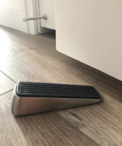 Shepherd Hardware 3314 Designer Satin Nickel Door Wedge with Non-Skid Rubber Base Grip 35 71Fsm1NFZxL