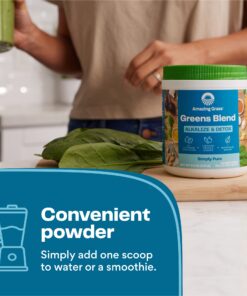 Amazing Grass Greens Blend Alkalize & Detox: Smoothie Mix, Cleanse with Super Greens & Beet Root Powder, Digestive Enzymes, Prebiotics & Probiotics, 30 Servings (Packaging May Vary) 26 71FsolynqcL