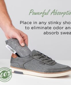 Moso Natural Shoe Odor Absorbers. A Scent Free Odor Eliminator for Shoes, Gym Bags and Sports Gear. Premium Moso Bamboo Charcoal Air Purifying Bag and Deodorizer. (One Pack of Two 75g Bags) 1 23 71FuFSvS jL