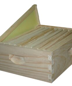 Complete Honey Super Kit, Unpainted, Assembled, 10-Frame, Made in The USA Wood Frames Not Painted Honey Super Hive Kit