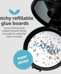 Alternative view of Katchy Indoor Fly Trap - Catcher & Killer for Mosquito, Gnat, Moth, Fruit Flies - Non-Zapper Traps for Buzz-Free Home (8-Pack Glue Boards for Original and Automatic Model, White) Glue Boards For Original and Auto - Extra 8 Pack