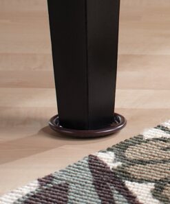 SoftTouch 2 1/2" Round Reusable Carpet Bottom Furniture Caster Cups to Protect Hardwood, Tile or Laminate Floors, Brown (4 Pack) Brown/Gray 2-1/2 Inch 11 71FunDjCKzL