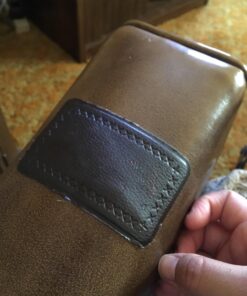 MastaPlasta Premium Leather Repair Patch - Dark Brown 4" x 2.4" (10 x 6 cm). Instant Upholstery-Quality Scratch and Tear Repair for Sofas, Car Interiors, Bags, Vinyl & More 4in x 2.4in B Dark Brown Leather 27 71FwE1w1eFL