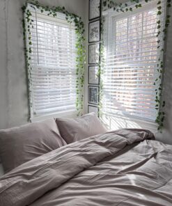 JPSOR 24pcs Fake Leaves Artificial Ivy Garland Greenery Vines for Bedroom Decor Aesthetic Silk Ivy Vines for Room Wall Home Decoration 24pcs of vines 34 71Fx2ucsXxL