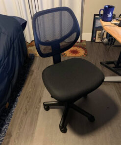 Amazon Basics Low-Back, Upholstered Mesh, Adjustable, Swivel Computer Office Desk Chair, Black, 21.25"D x 22.5"W x 38"H 41 71FxPpGBSPL