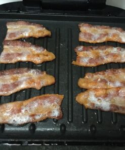 George Foreman 4-Serving Removable Plate Electric Grill and Panini Press, George Tough Non-Stick Coating, Drip Tray Catches Grease, Black 47 71Fyh1V3Z8L