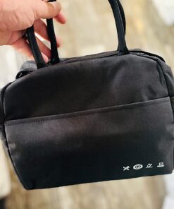 DALINDA Lunch Bag Lunch Box for Women Men Reusable Insulated Lunch Tote Bag,Leakproof Thermal Cooler Sack Food Handbags Case High Capacity forTravel Work School Picnic- Black 49 71FymBzzudL