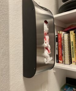 simplehuman Wall Mount Grocery Bag Dispenser, Brushed Stainless Steel 32 71FzDiSI9tL