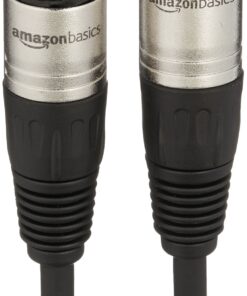 Amazon Basics XLR Microphone Cable for Speaker or PA System, All Copper Conductors, 6MM PVC Jacket, 6 Foot, Black 1-Pack 6 Feet 20 71FzG13ONML
