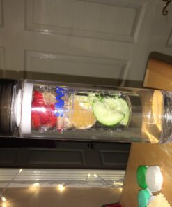 Infusion Fruit Infuser Water Bottle - BPA Free Insulated Water Bottle, Reusable Water Bottle with Fruit Infuser, Easy-to-Clean Gym Accessories for Women, Sports Water Bottle, Savvy Outdoors Black 24 oz 22 71FzoNAyA8L