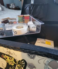 SINGER 07281 Vintage Sewing Basket with Sewing Kit Accessories, 10.5" long x 8" wide x 6" high. 41 71G 0GDircL