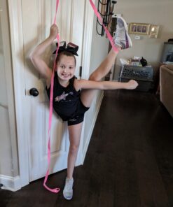 Stunt Stand® Door Flexibility & Stretching Leg Strap - Great for Cheer, Dance, Gymnastics or Any Sport! Free How-to-Use Links Included … Black 29 71G NQ8Nb9L