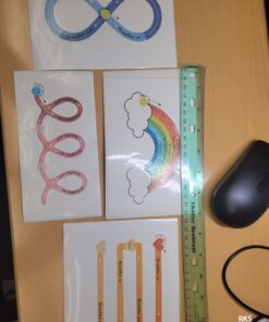 H1vojoxo 48PCS Breath Calm Anxiety Sensory Stickers Calm Strips for Anxiety Sensory Stickers Anti Stress Tactile Rough Textured Sticker for Desk and Phone Stress Anxiety Relief Adhesive for Kids Adult 32 71G kT2pgtL