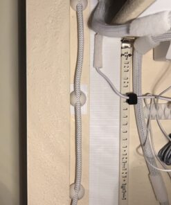 Cable Clips, OHill 16 Pack White Self Adhesive Cord Holder, Ideal Cable Management Cord Organizer Wire Keeper for Phone Charger, Computer, Desk, Home, Office, Car, Nightstand 40 71G081LU6lL