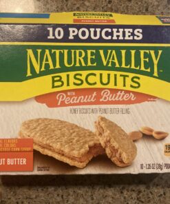 Nature Valley Biscuit Sandwiches, Peanut Butter, 1.35 oz, 10 ct 10 Count (Pack of 1) 26 71G14NpSRiL